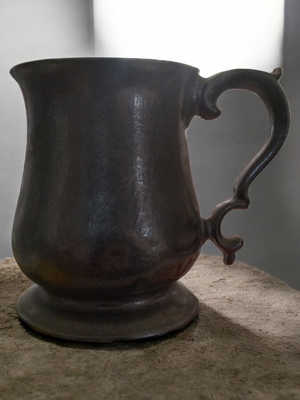 Vintage Pewter Tankard Cup / Mug in Gray